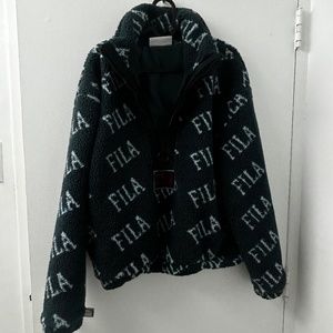 Fila Sherpa hoodie half zip
